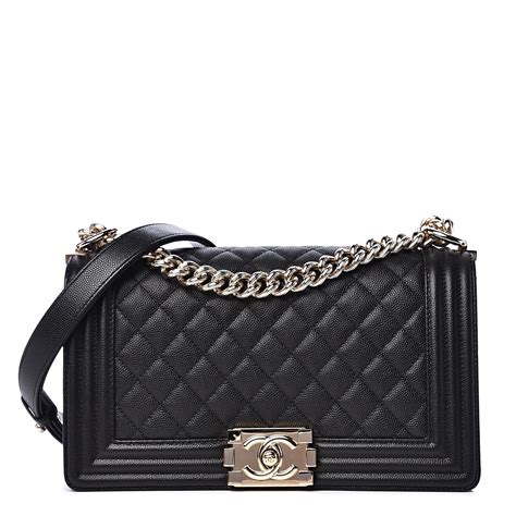 black caviar chanel boy bag|BOY CHANEL .